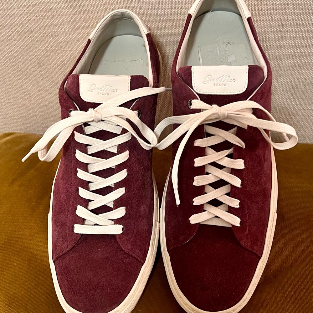 Brand new Goodman brand Burgundy suede Sneakers